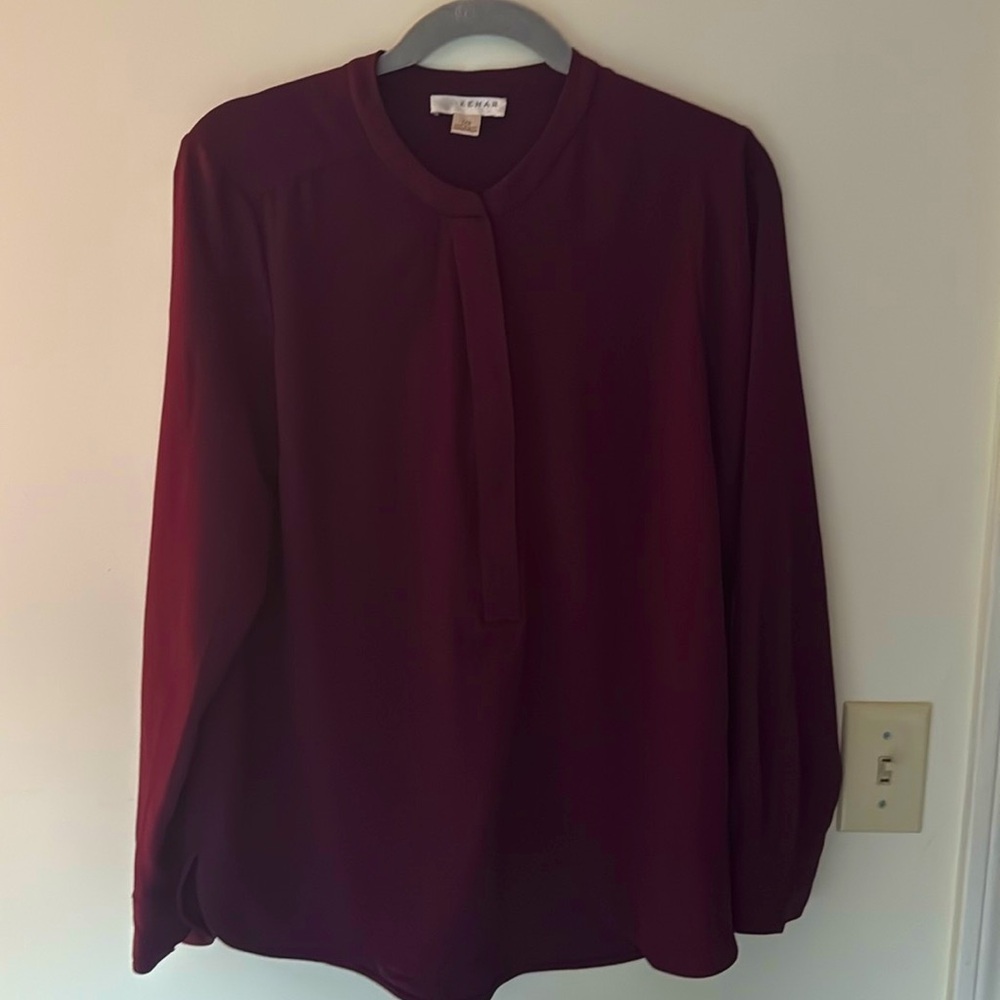 Plum long sleeve dress shirt